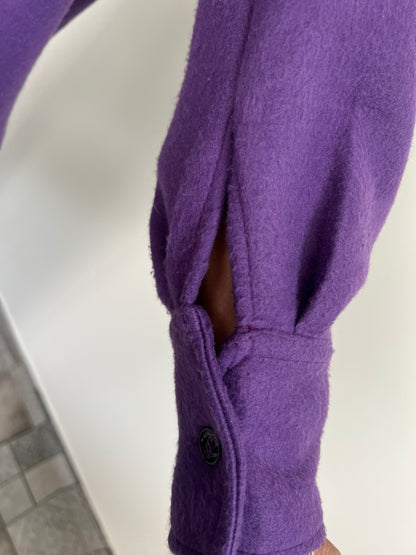 Cotton Fleece Dark Purple Unisex Co-ord