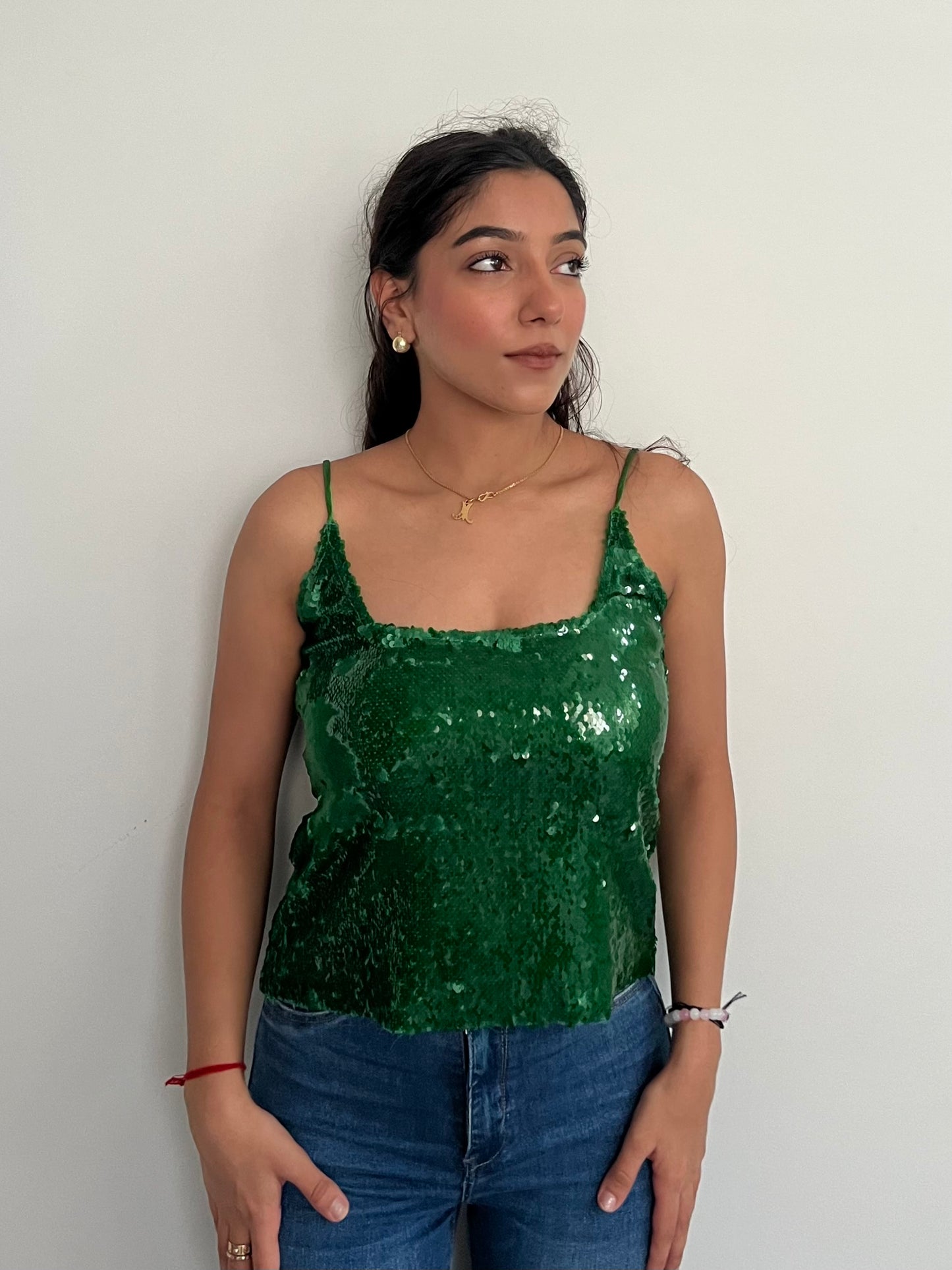 Emerald Green Water Sequin Top ONLY