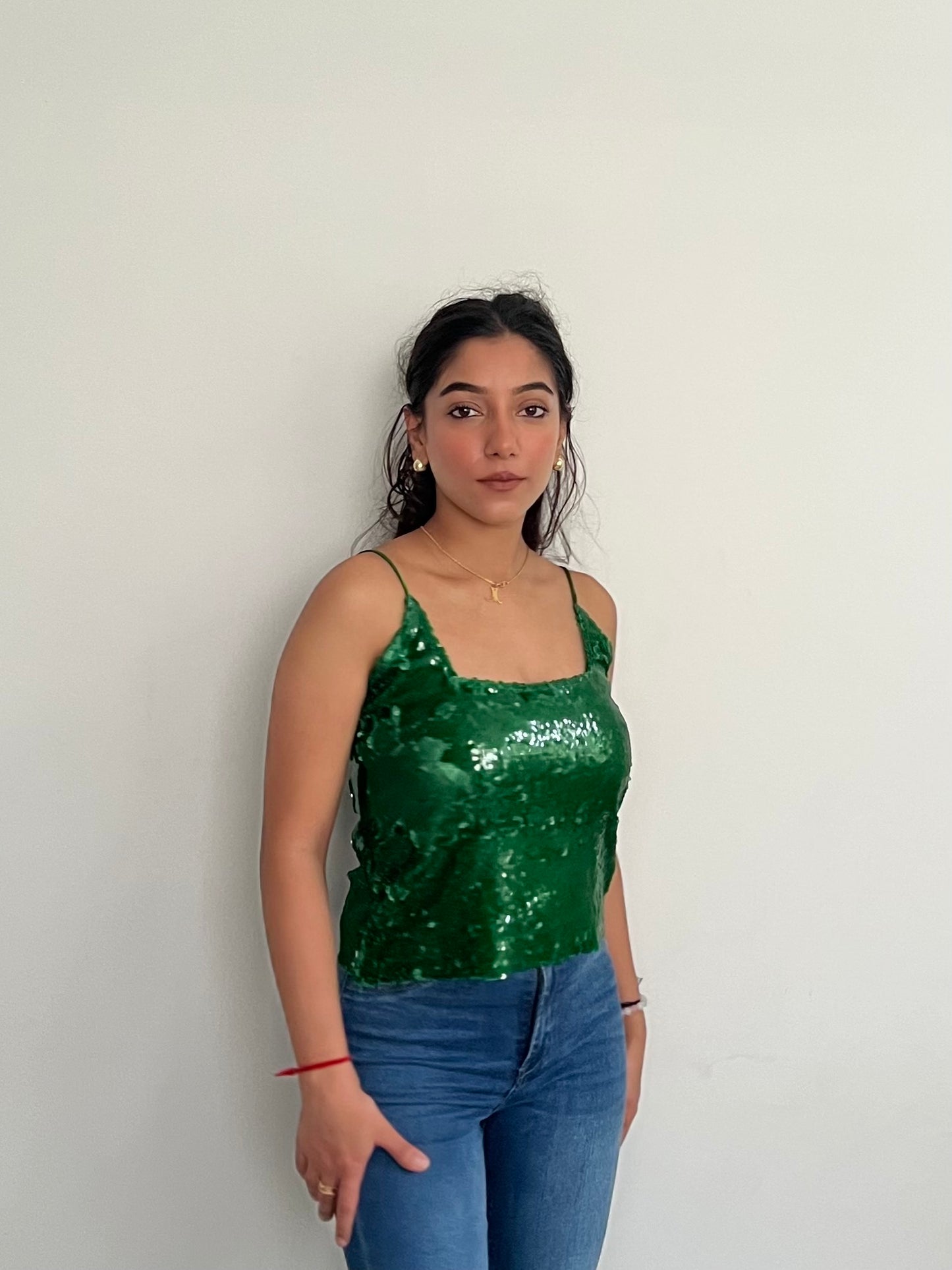 Emerald Green Water Sequin Top ONLY