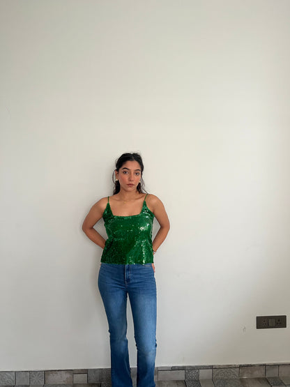 Emerald Green Water Sequin Top ONLY