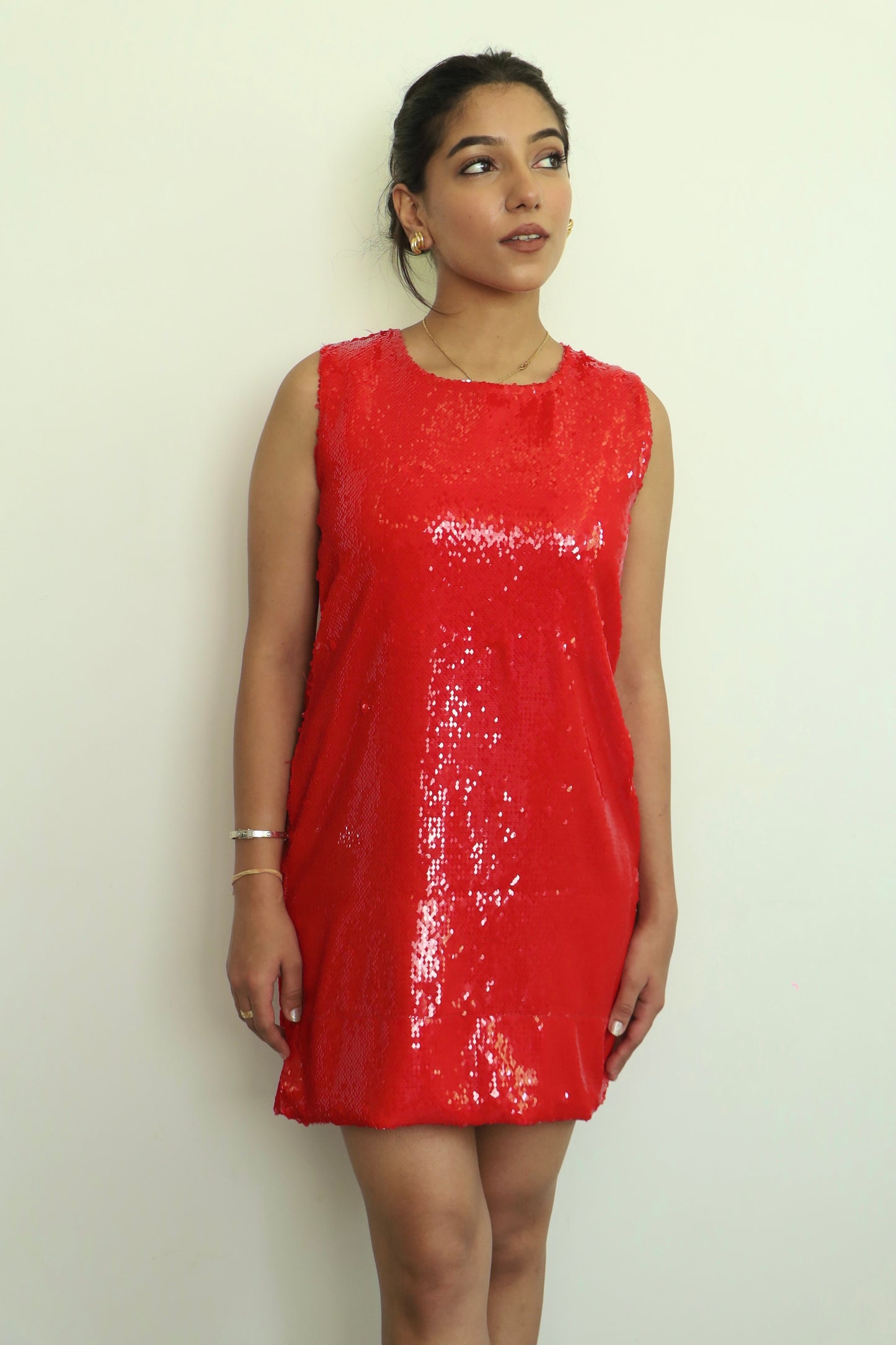 Red Water Sequin Dress