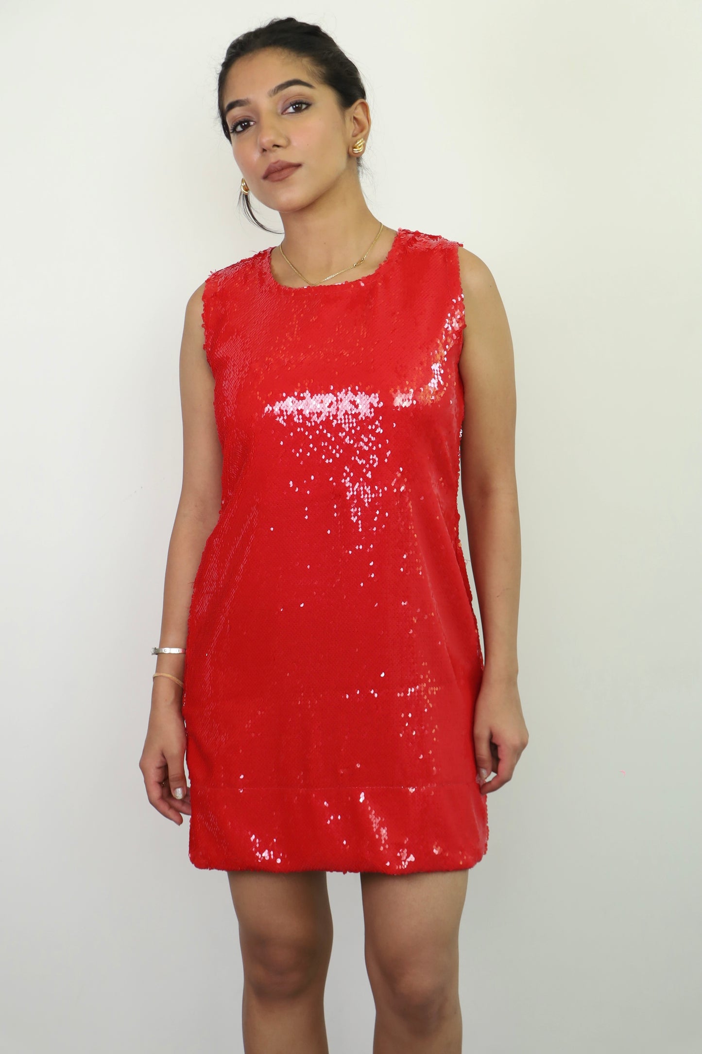 Red Water Sequin Dress