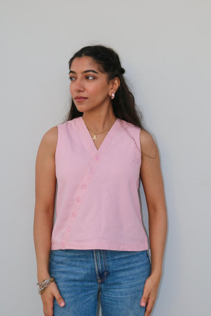 Light Pink Cotton Duck Waistcoat