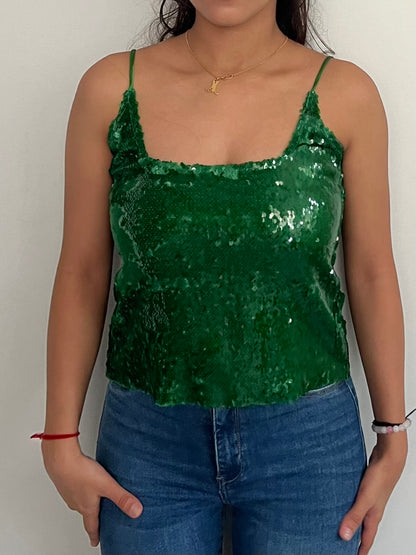 Emerald Green Water Sequin Top ONLY