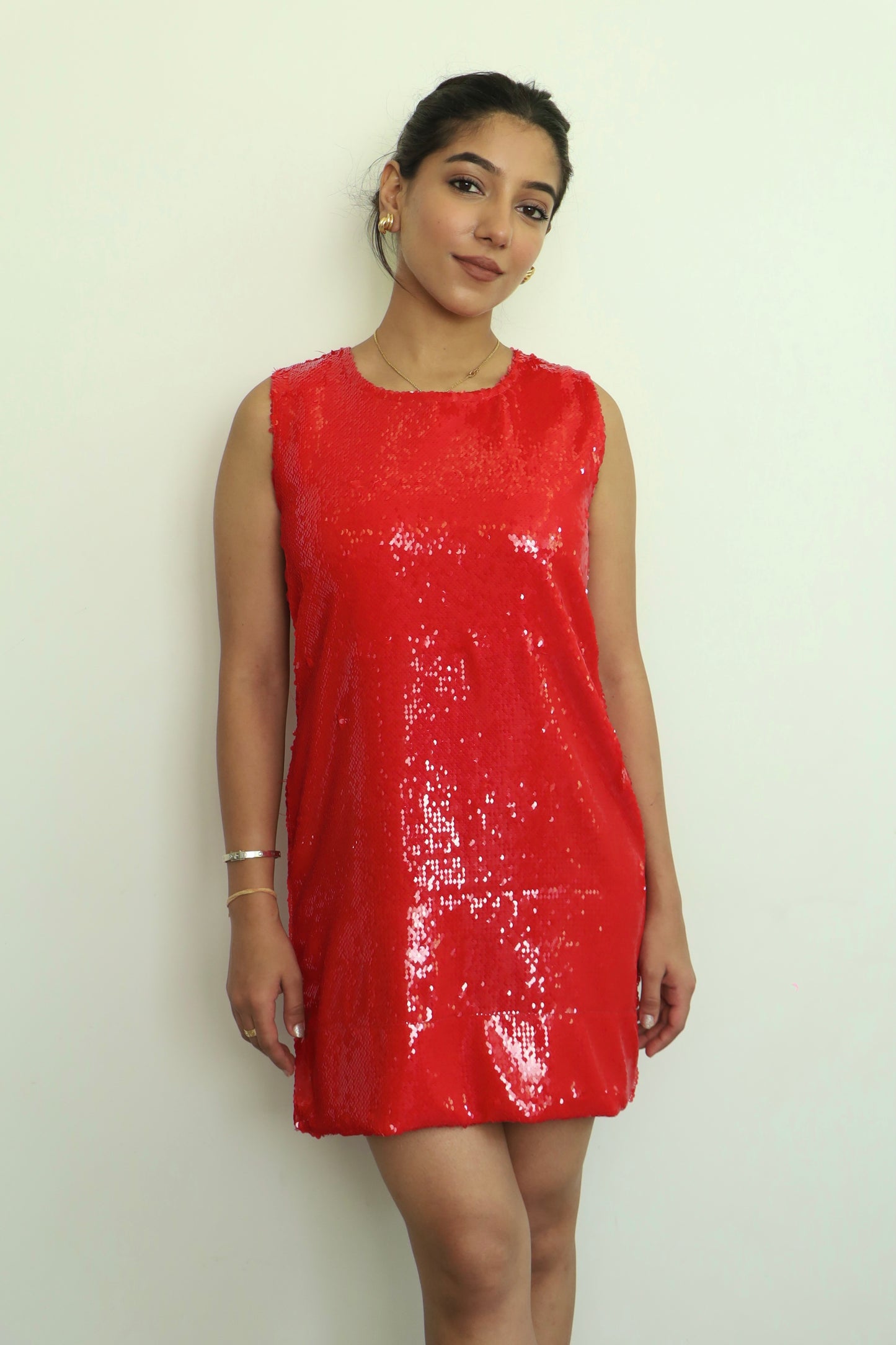 Red Water Sequin Dress