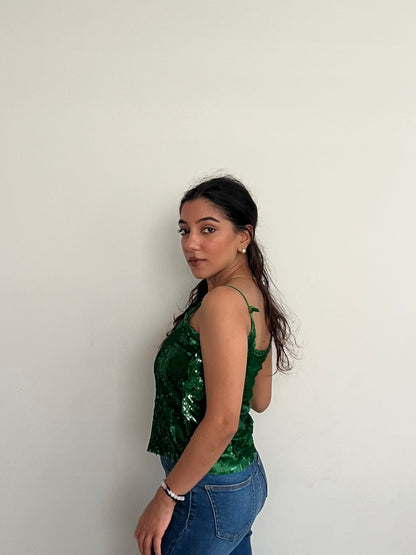 Emerald Green Water Sequin Top ONLY