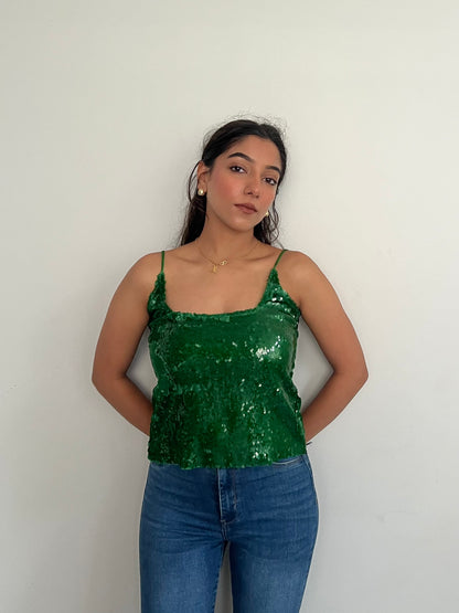 Emerald Green Water Sequin Top ONLY