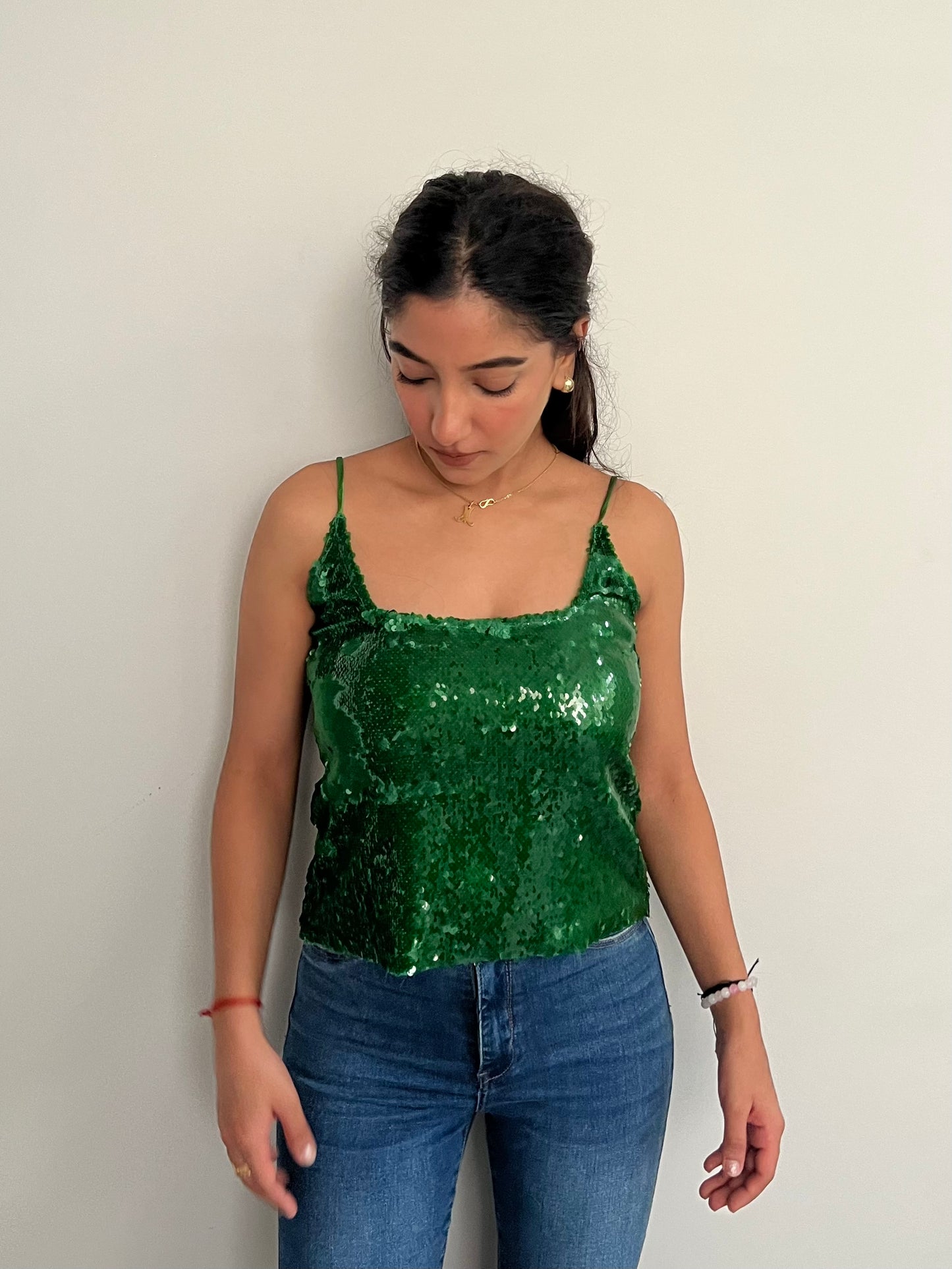 Emerald Green Water Sequin Top ONLY