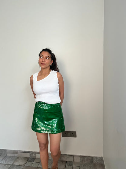 Emerald Green Water Sequin Skirt ONLY