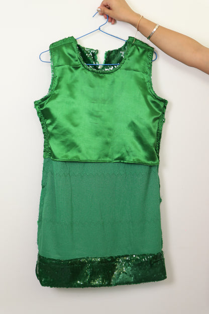 Emerald Green Water Sequin Dress