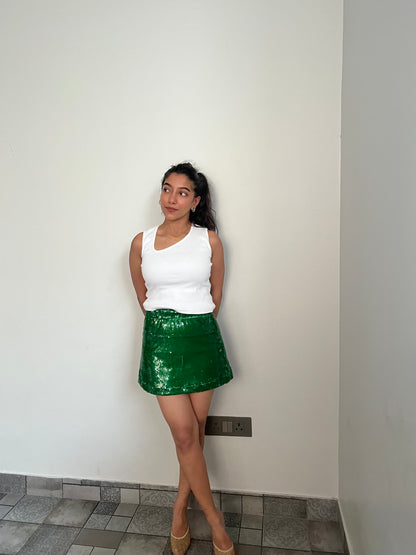 Emerald Green Water Sequin Skirt ONLY