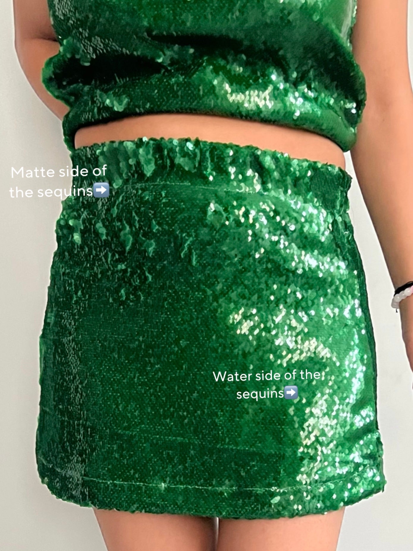 Emerald Green Water Sequin Skirt ONLY